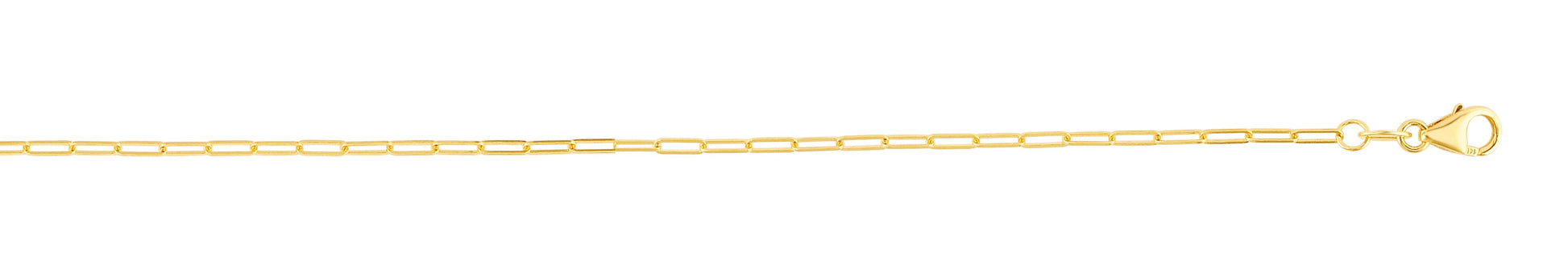 Royal Chain 18K Gold 1.5mm Paperclip Chain KPCLIP035