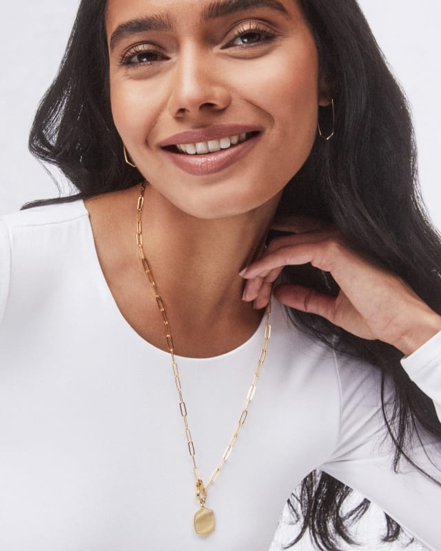 Davis Charm in 18k Gold Vermeil & Sterling Silver
