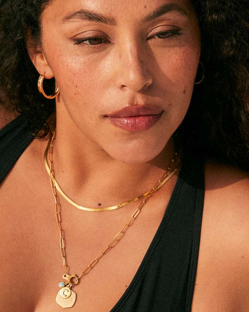 Davis Charm in 18k Gold Vermeil & Sterling Silver