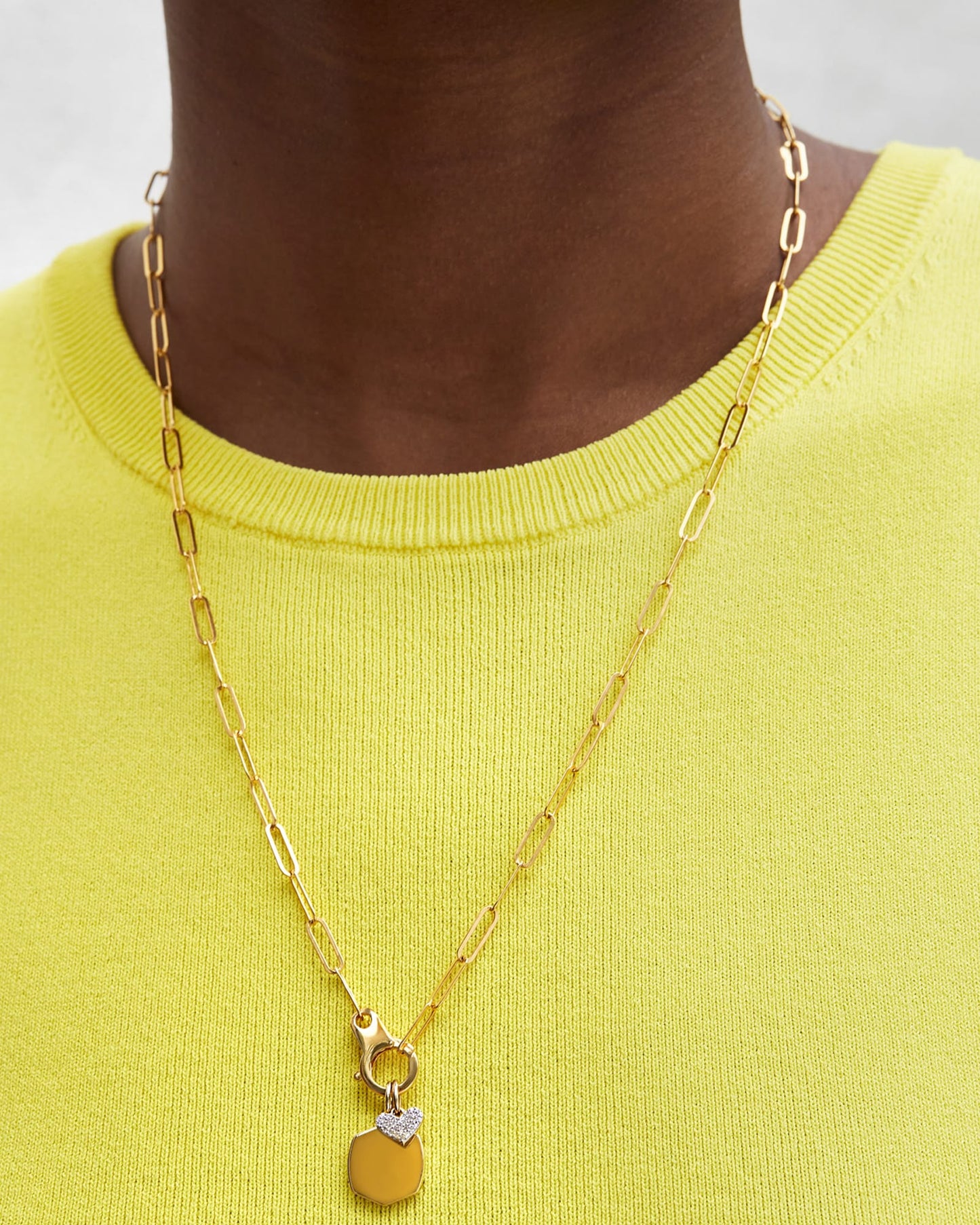 Davis Small Charm in Sterling Silver & 18k Gold Vermeil