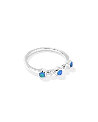 Davie Trio Sterling Silver Band Ring 196088869209