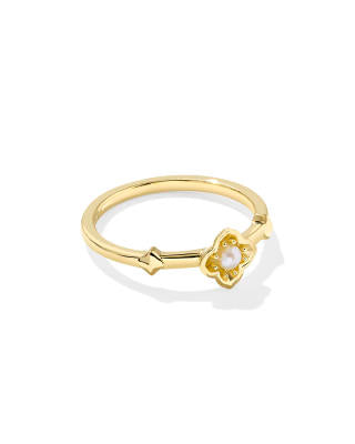 Dira 18k Gold Vermeil Pearl Band Ring 196088760568