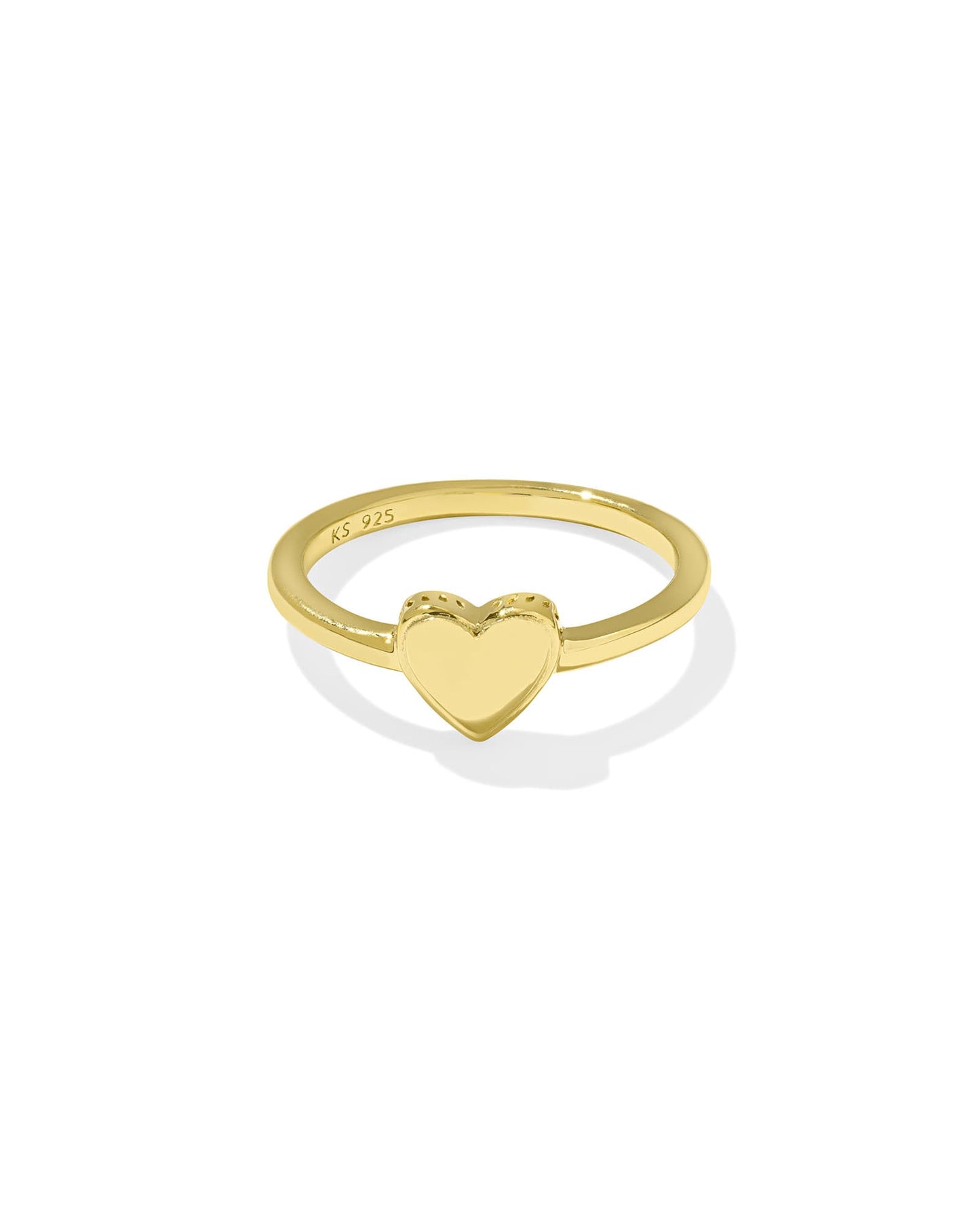 Jasmine Heart Band Ring in Sterling Silver & 18k Gold Vermeil