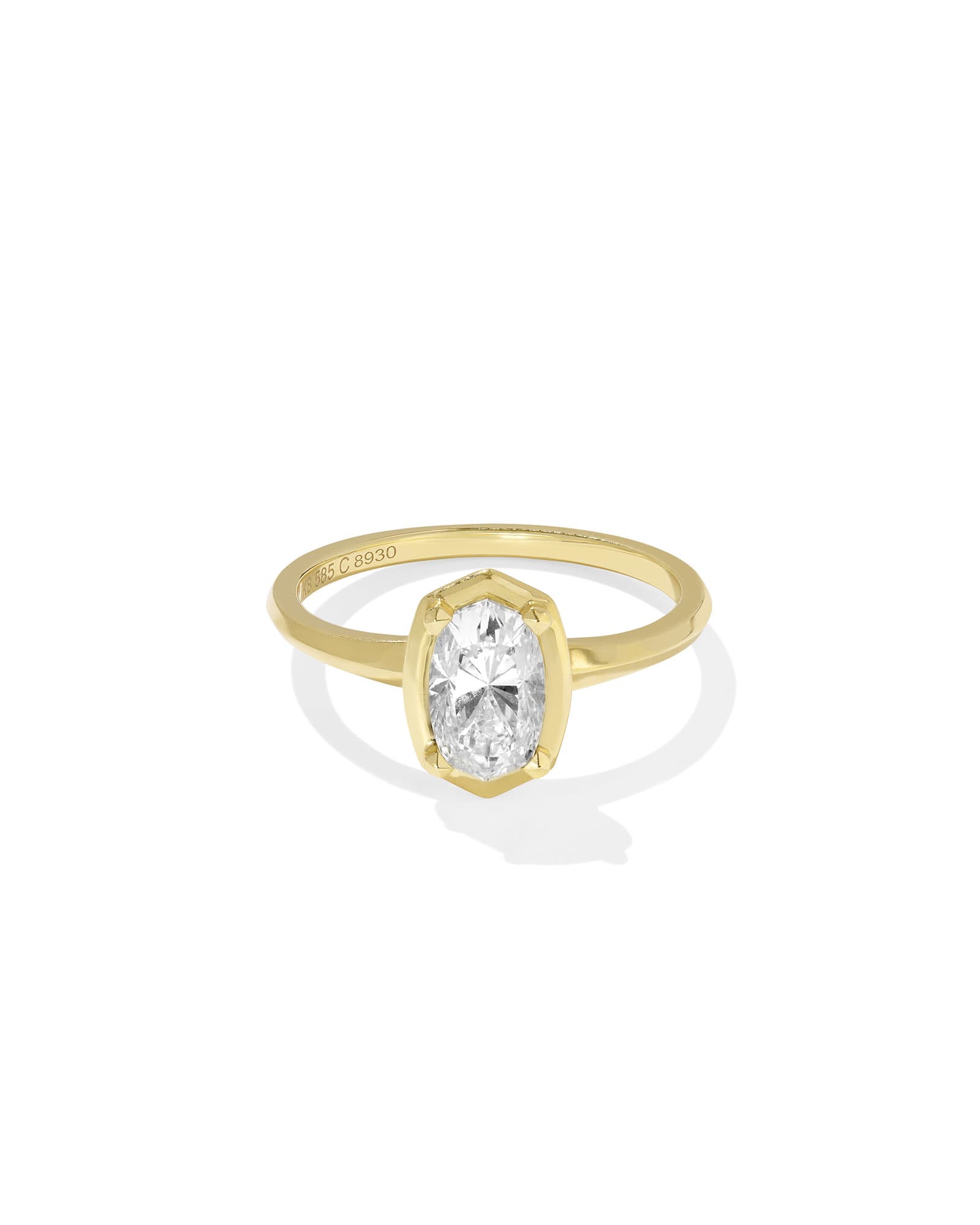 1 ct Lab Grown White Diamond Custom Elisa Statement Ring in 14k Yellow Gold 196088760735