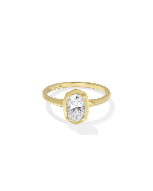 1 ct Lab Grown White Diamond Custom Elisa Statement Ring in 14k Yellow Gold 196088760735