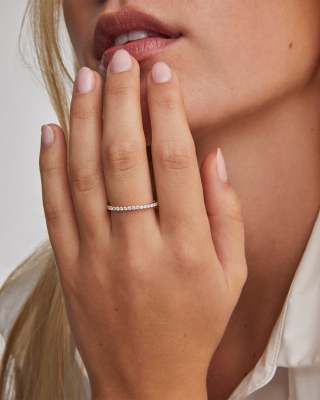 0.5 ct Marilyn 14k Yellow Gold Full Eternity Band Ring in White Diamond 842177058725