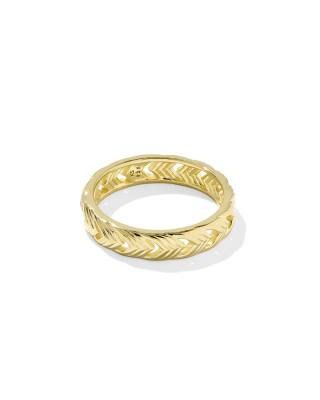 Miranda 18k Gold Vermeil Band Ring 196088766980