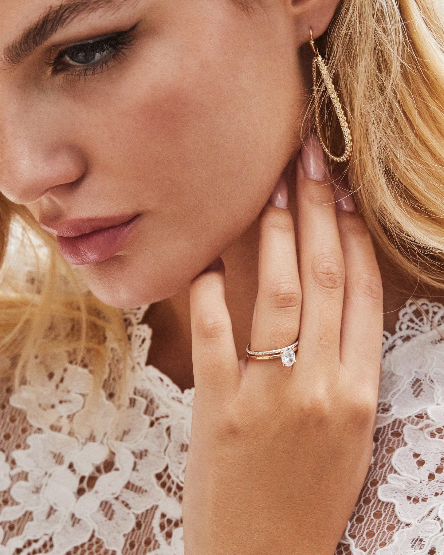 Pave Band Ring in 14k Gold