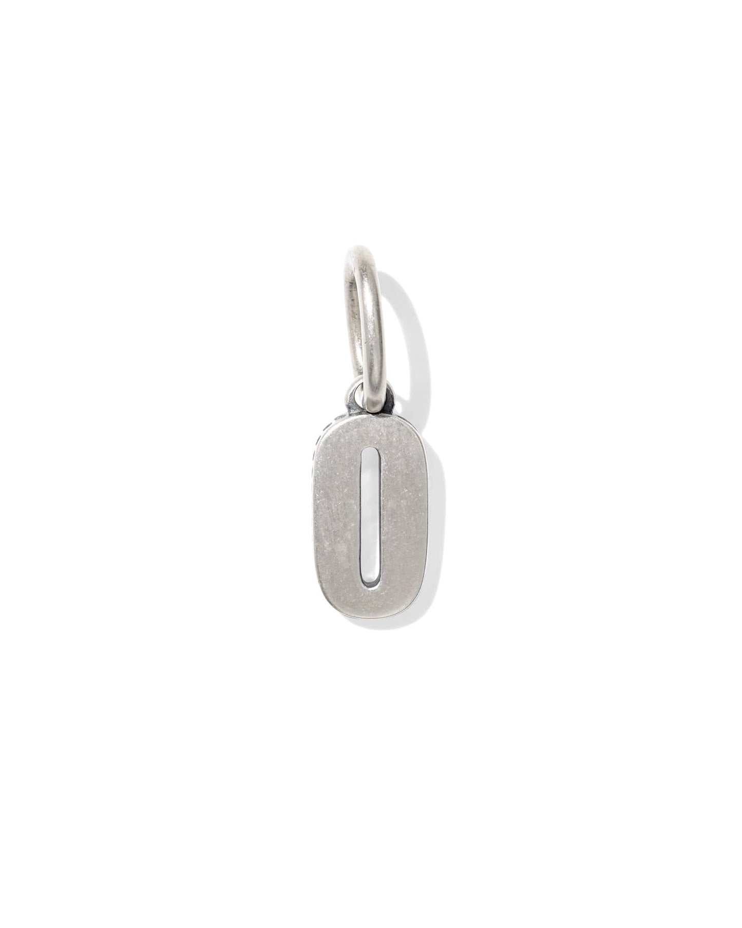 Large Metal Number 0 to 9 Oxidized Sterling Silver Charm