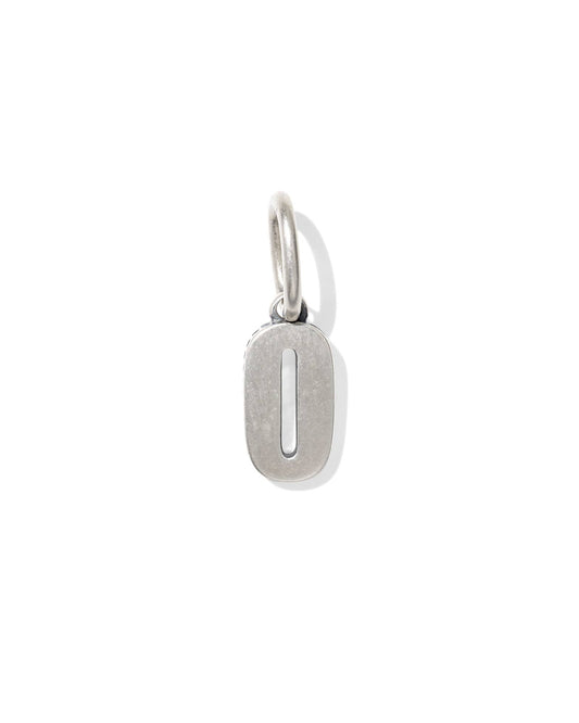 Large Metal Number 0 to 9 Oxidized Sterling Silver Charm