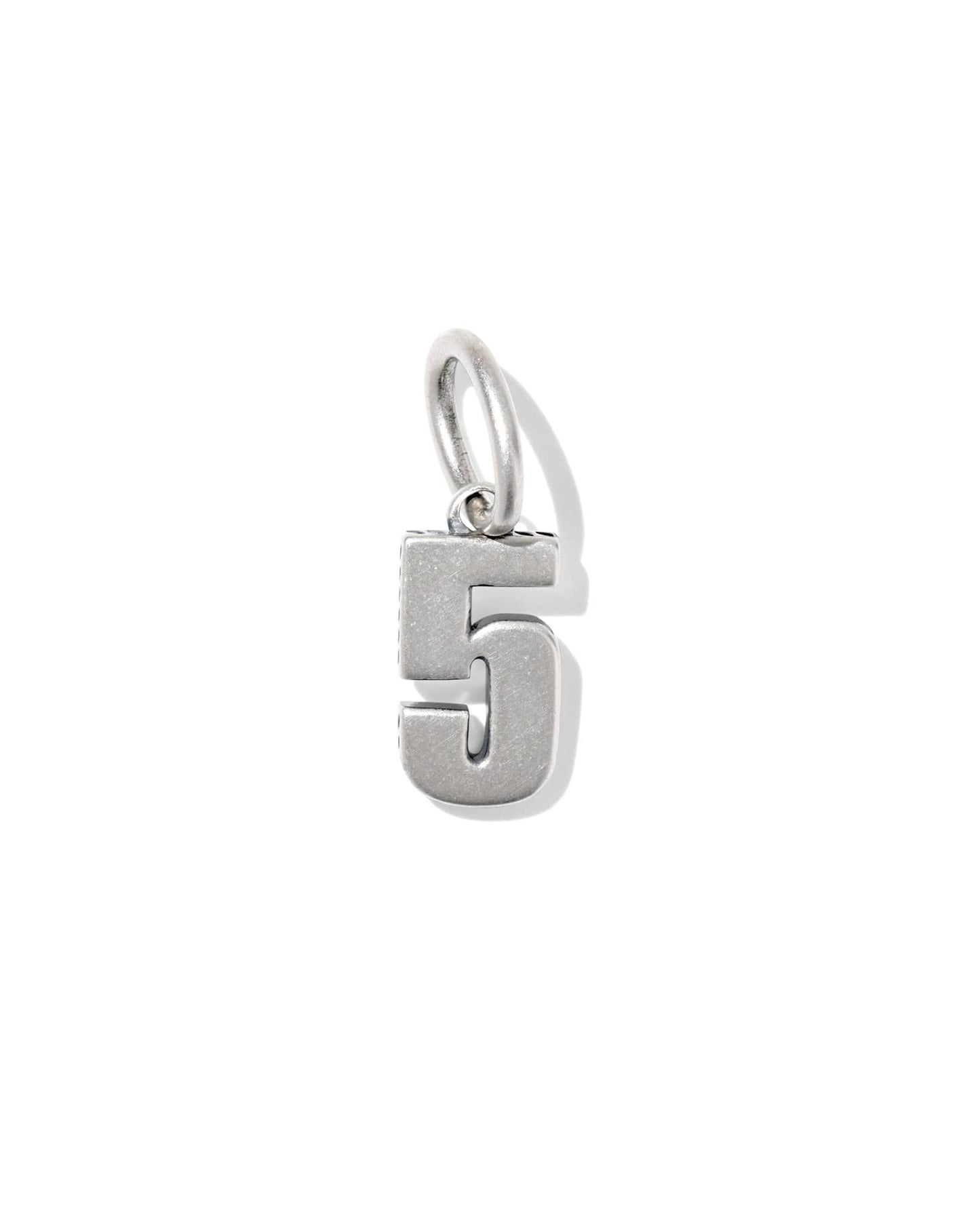 Large Metal Number 0 to 9 Oxidized Sterling Silver Charm