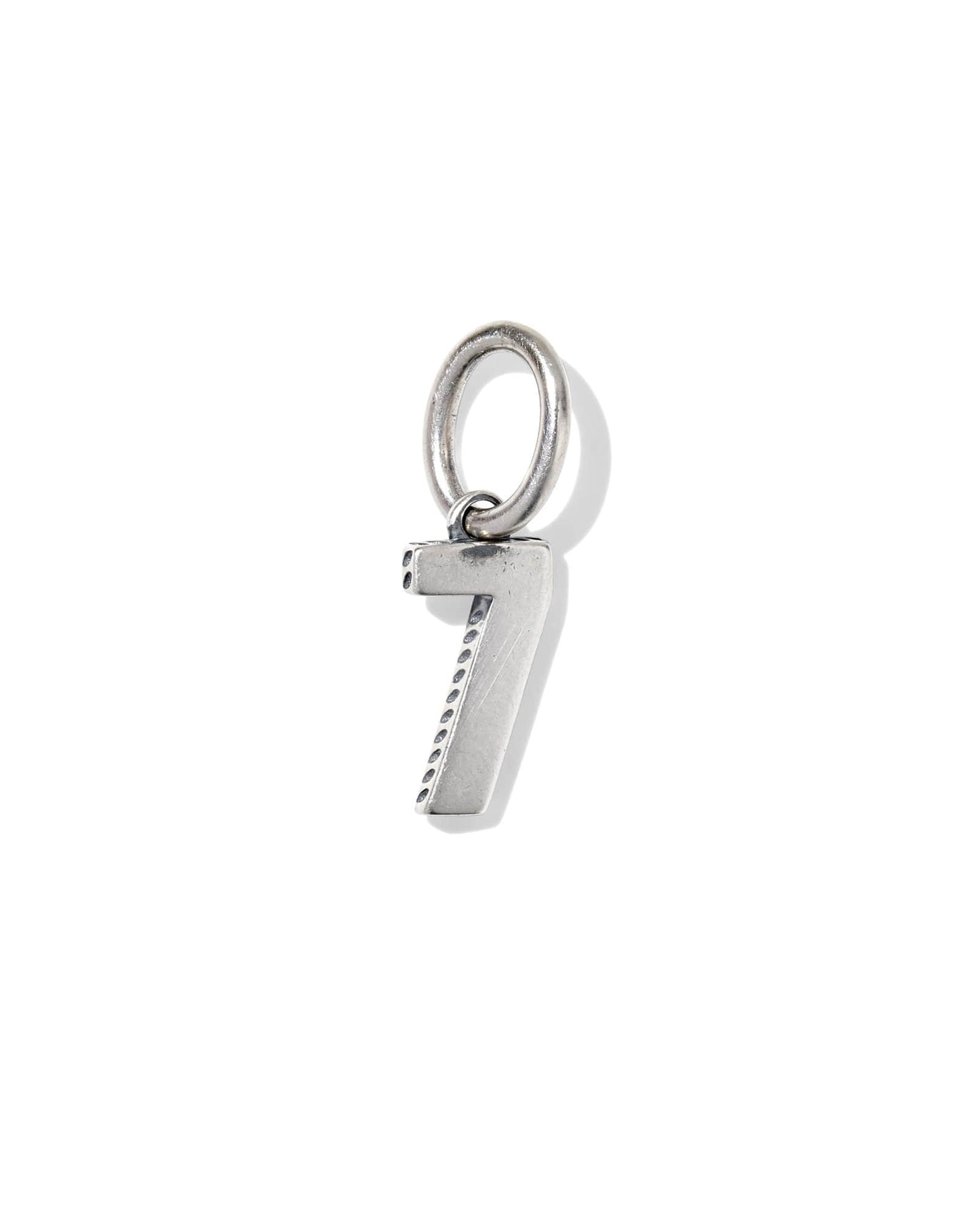 Large Metal Number 0 to 9 Oxidized Sterling Silver Charm