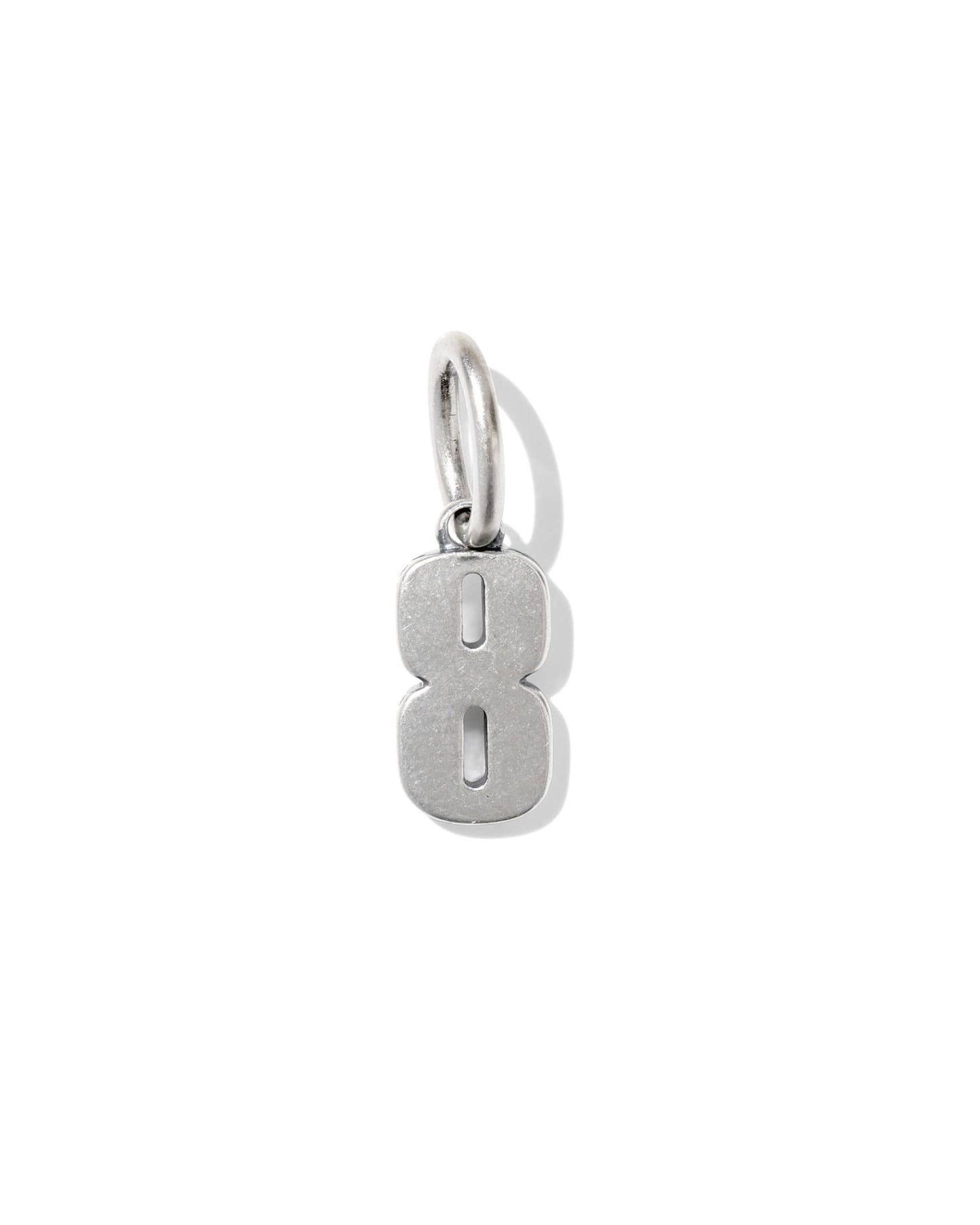 Large Metal Number 0 to 9 Oxidized Sterling Silver Charm