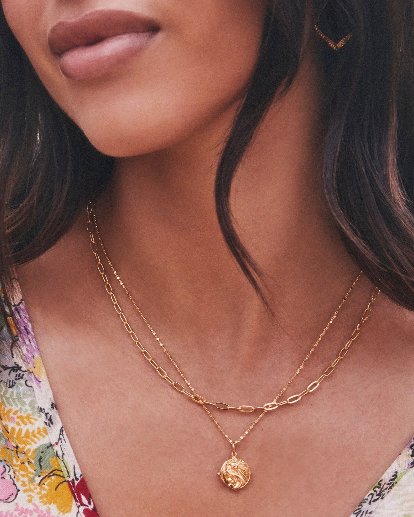 Sun & Moon Charm in 18k Gold Vermeil & Sterling Silver