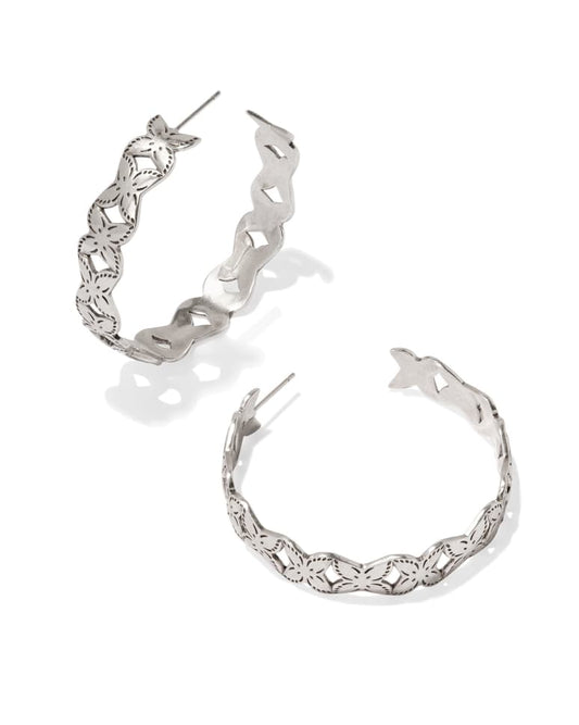 Kendra Scott Keziah Hoop Earrings in Vintage Silver 
