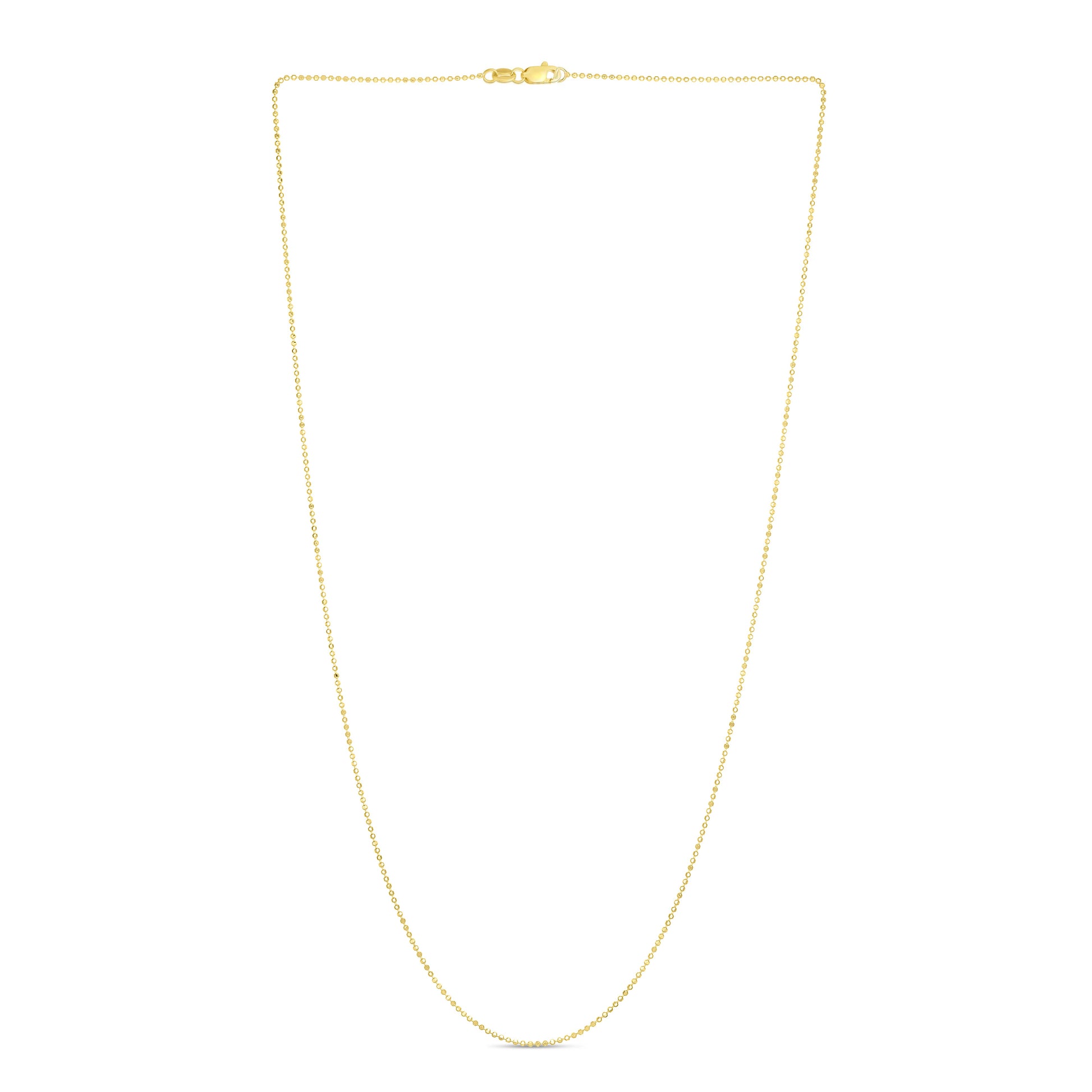 Royal Chain 14K Gold 0.9mm Diamond Cut Bead Chain LBEAD050