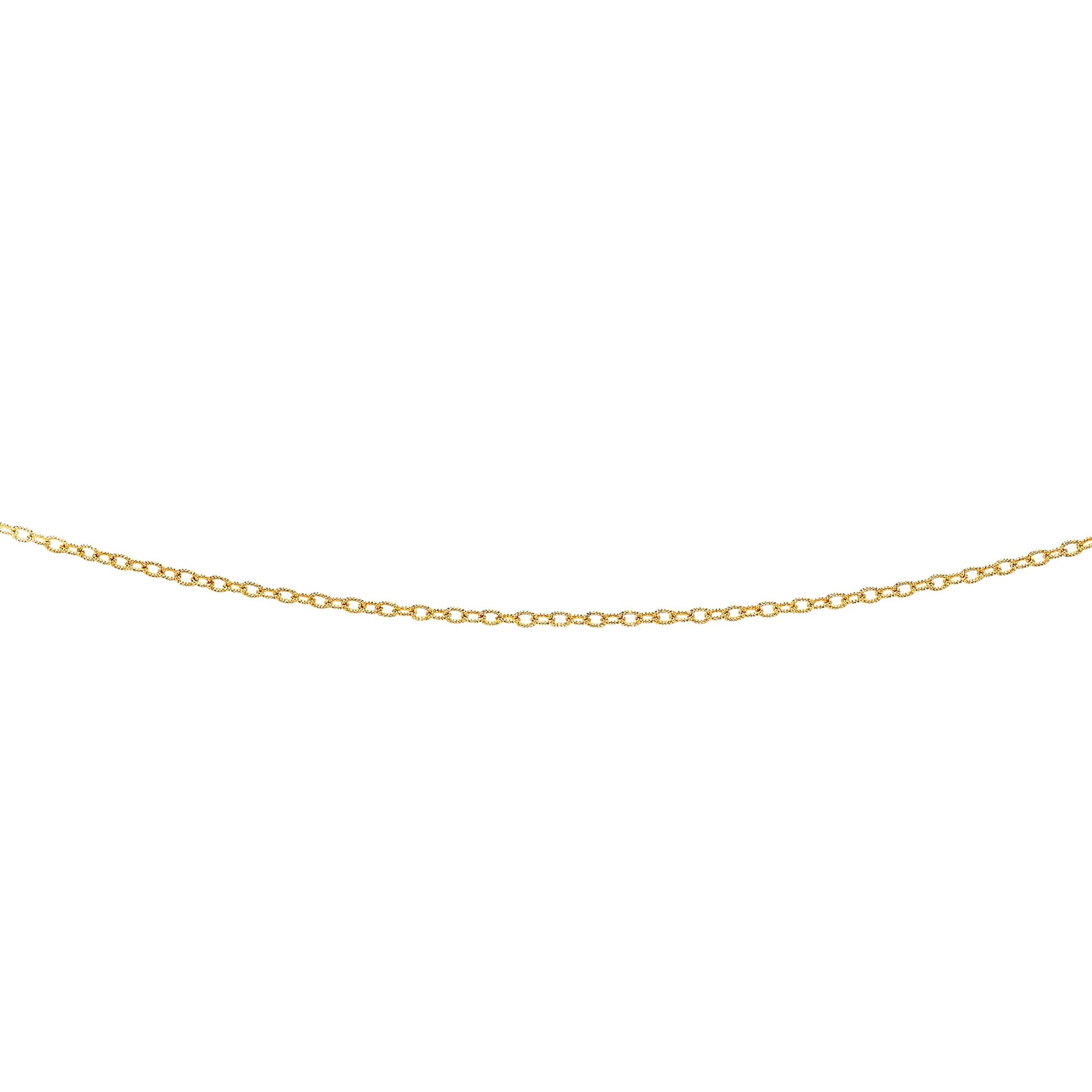 Royal Chain 14K Gold 2.5mm Textured Cable Chain LK156