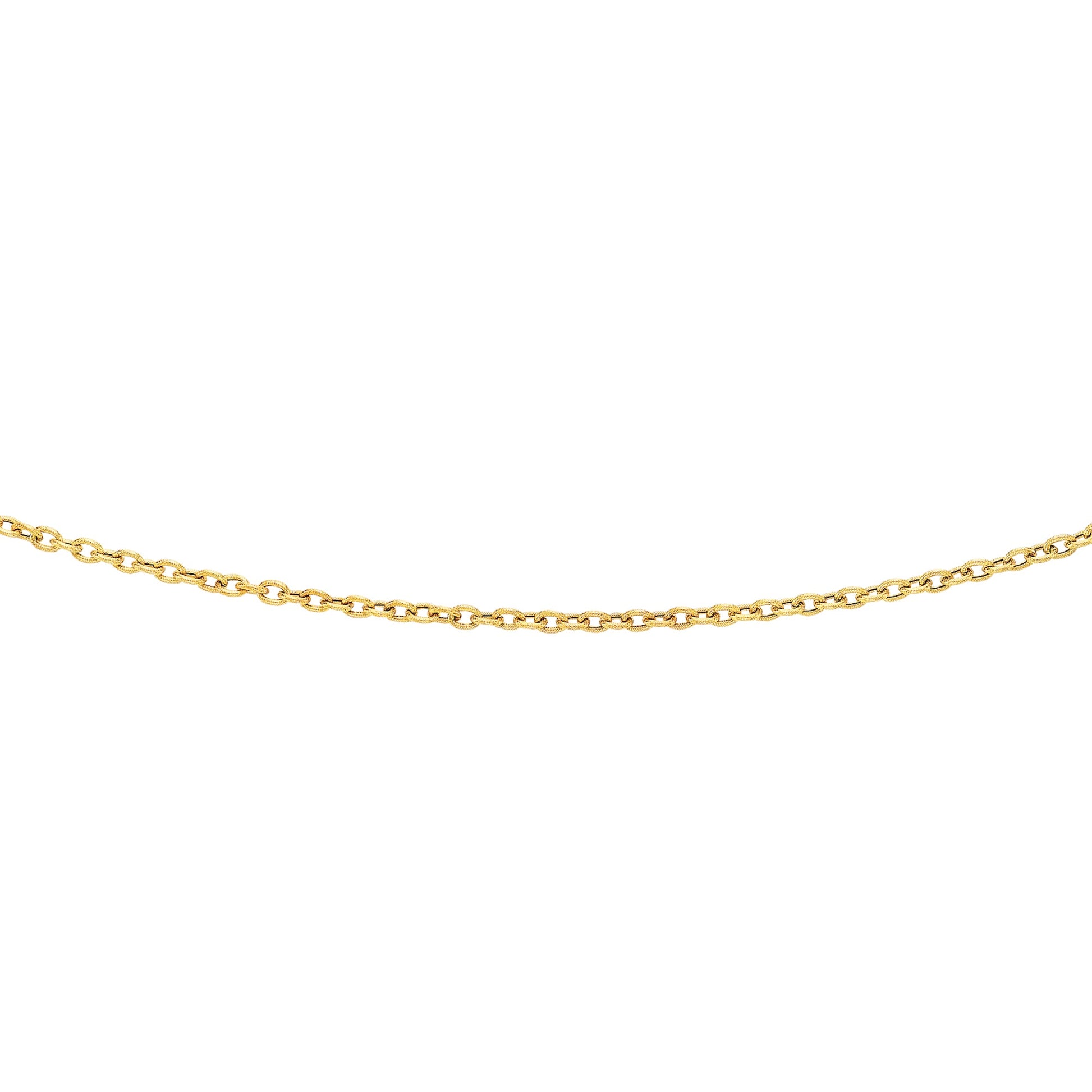 Royal Chain 14K Gold 3.3mm Textured Cable Chain LK157
