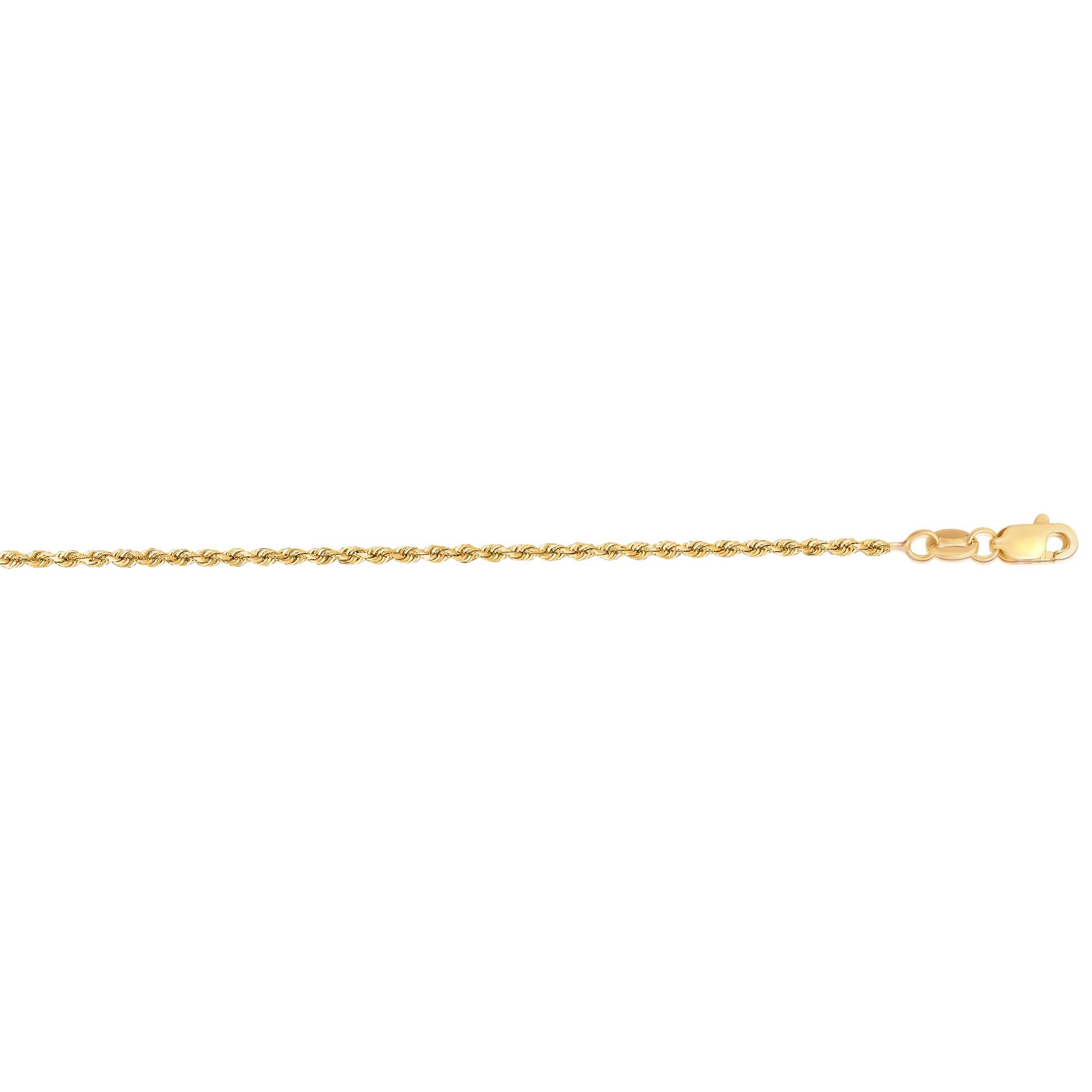 Royal Chain 14K Gold 1.4mm Diamond Cut Royal Rope Chain LROY010