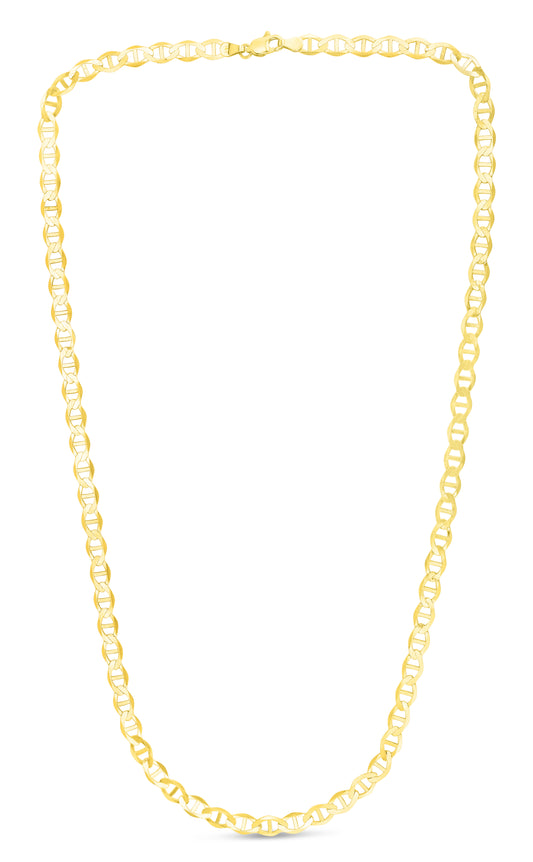 14K Gold 5.5mm Mariner Chain