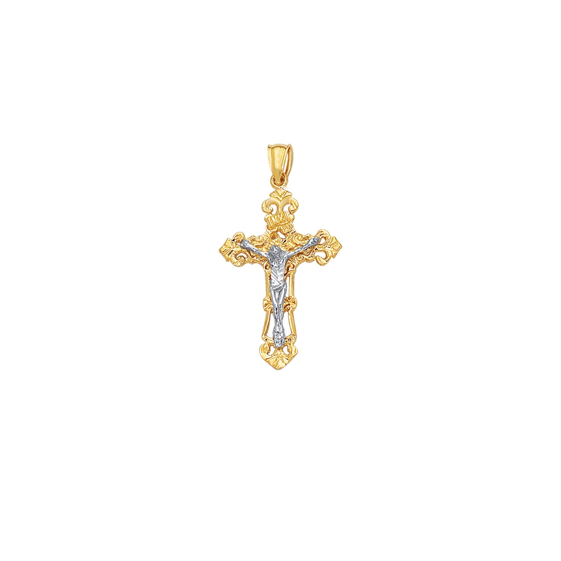 Royal Chain 14K Gold Vintage Crucifix Cross MD140