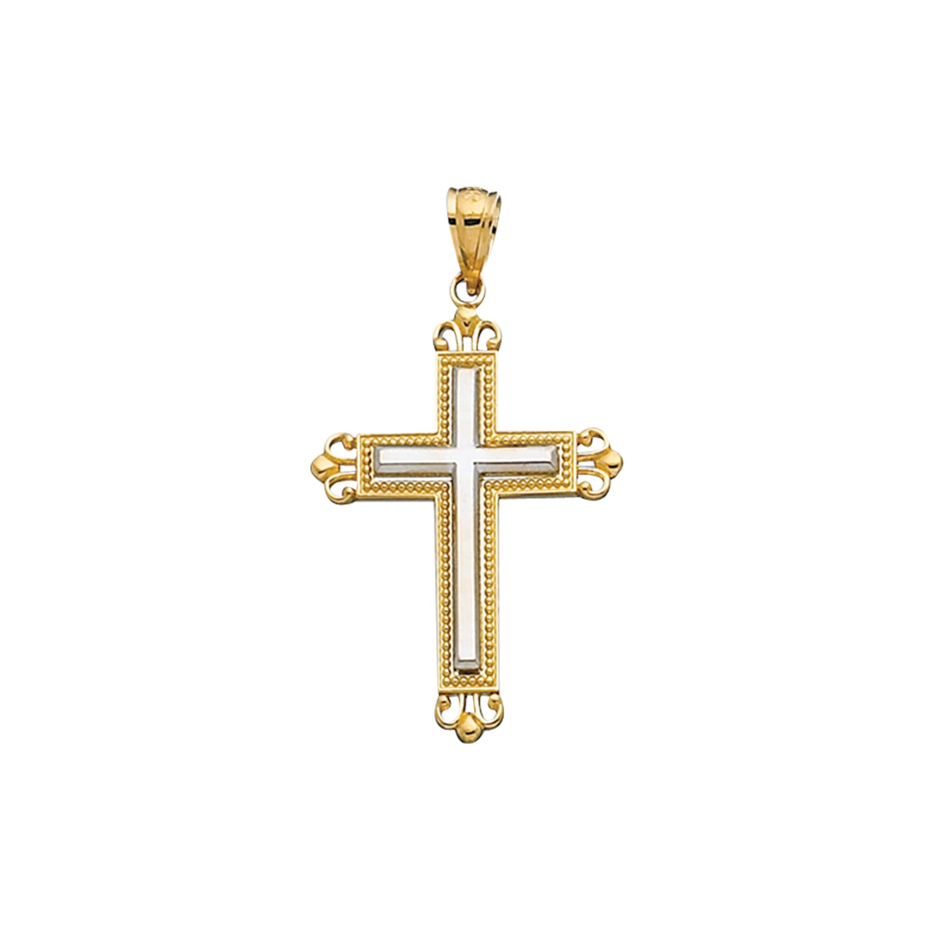 Royal Chain 14K Gold Vintage Filigree Cross MD181