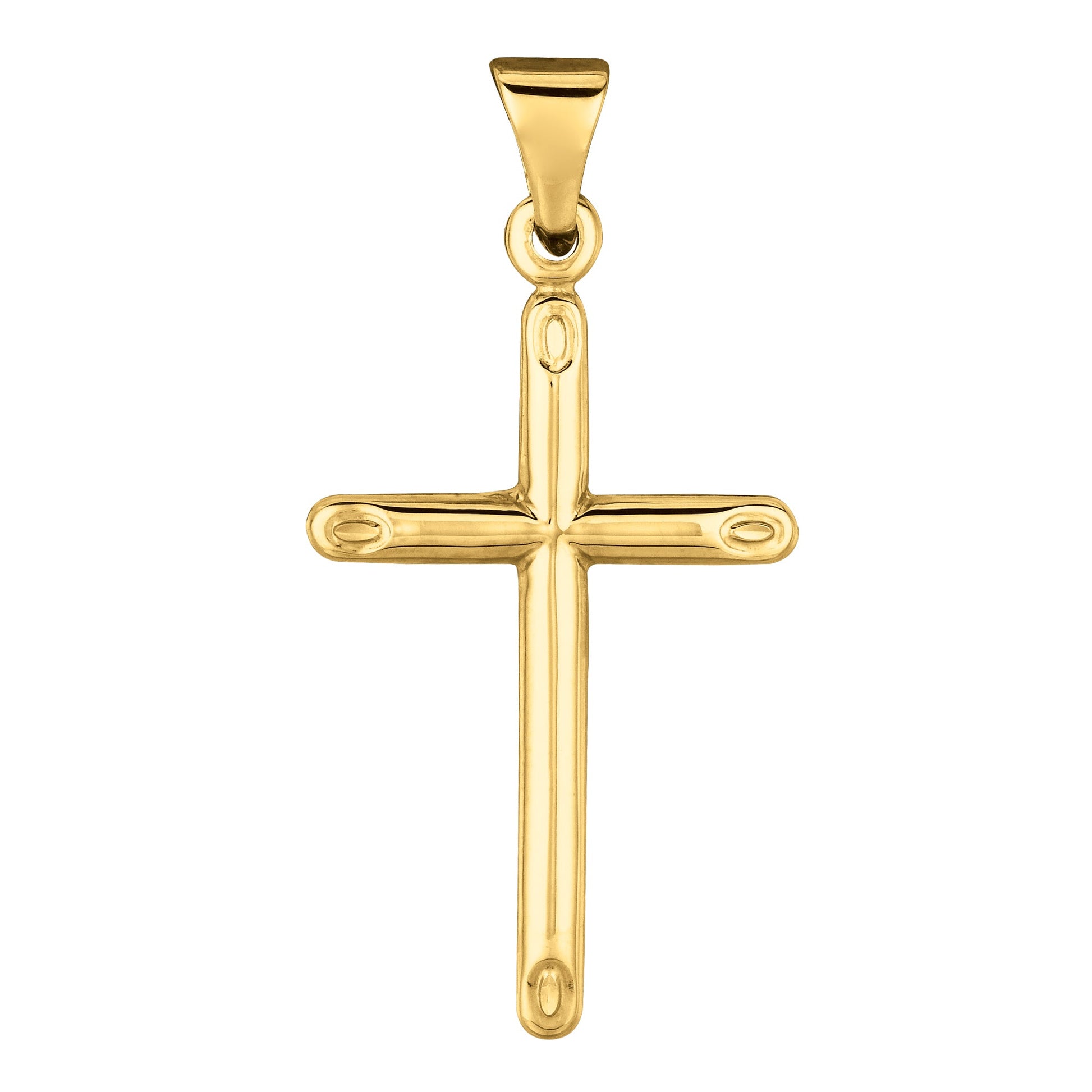 Royal Chain 14K Yellow Gold Tapered Edge Cross MD216