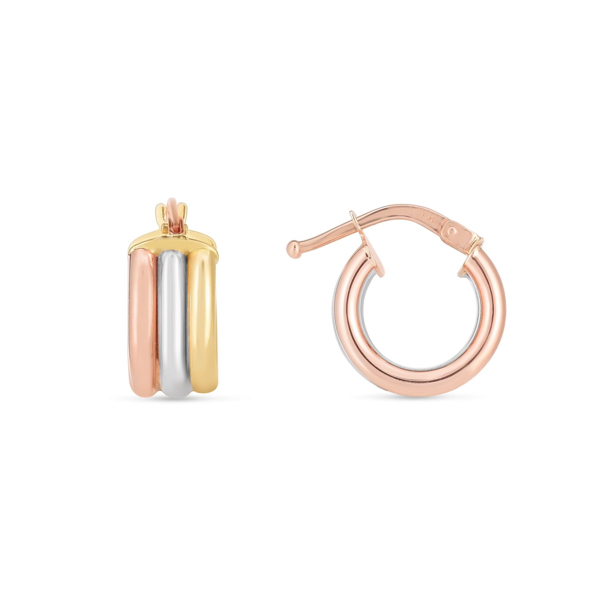Royal Chain 14K Trilogy Hoops MER14373