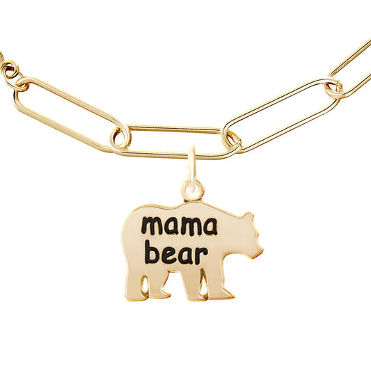 Mama Bear Bracelet Set - Gold Plate, 8" Plate