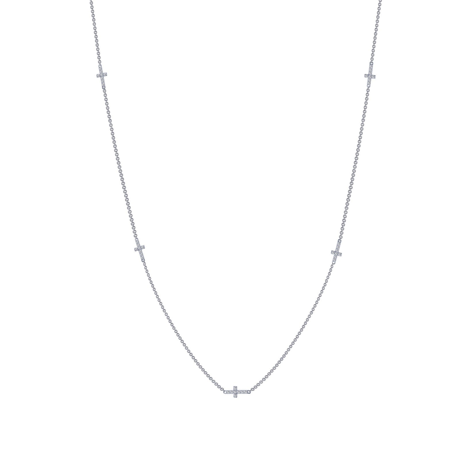 Lafonn Sideways Cross Necklace