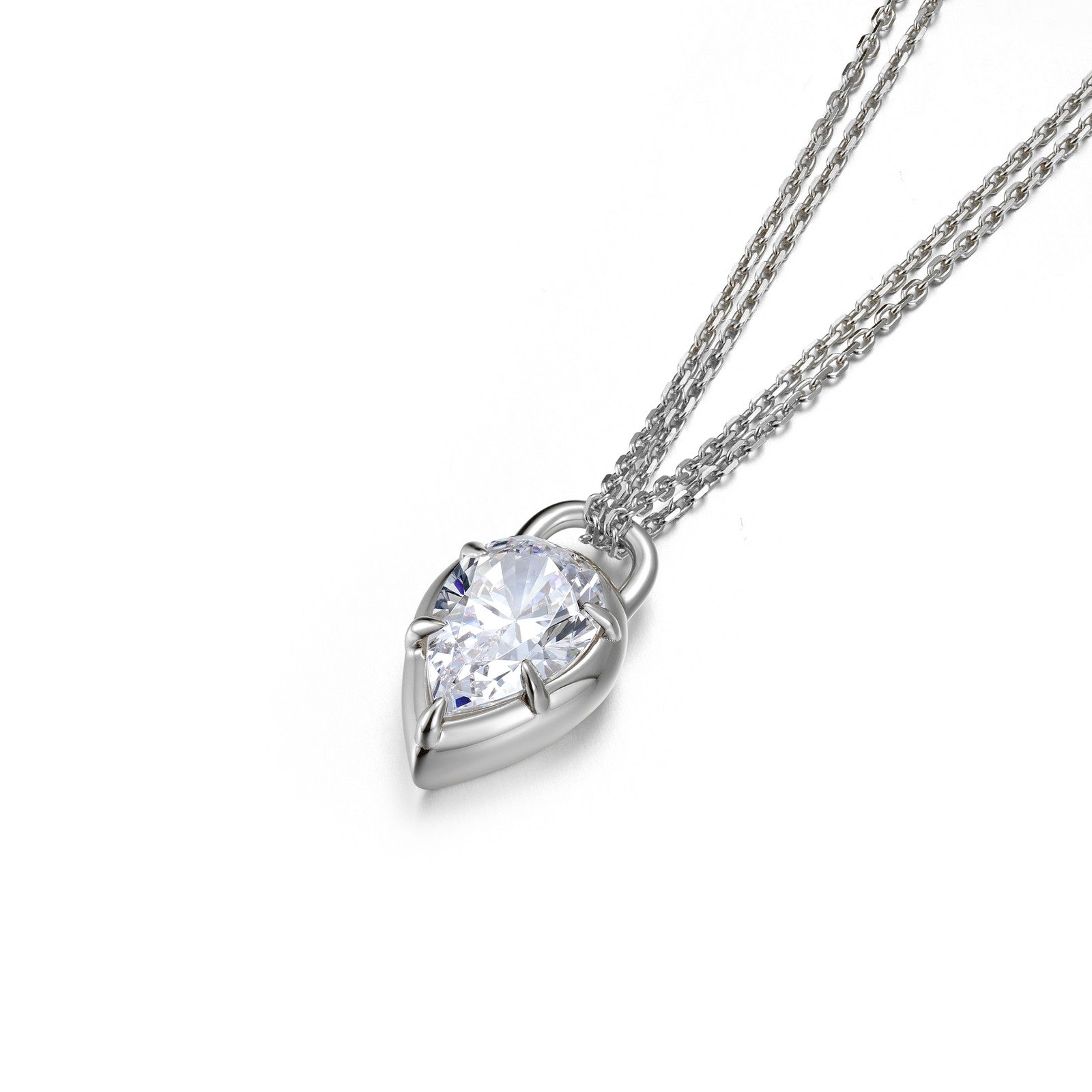 lafonn-double-chain-pear-necklace