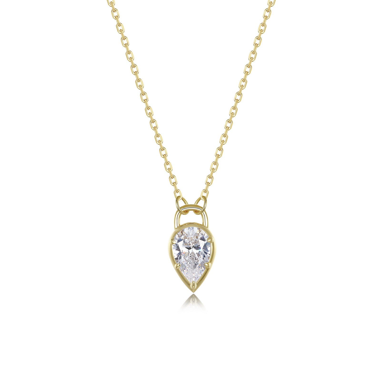 lafonn-pear-lock-necklace