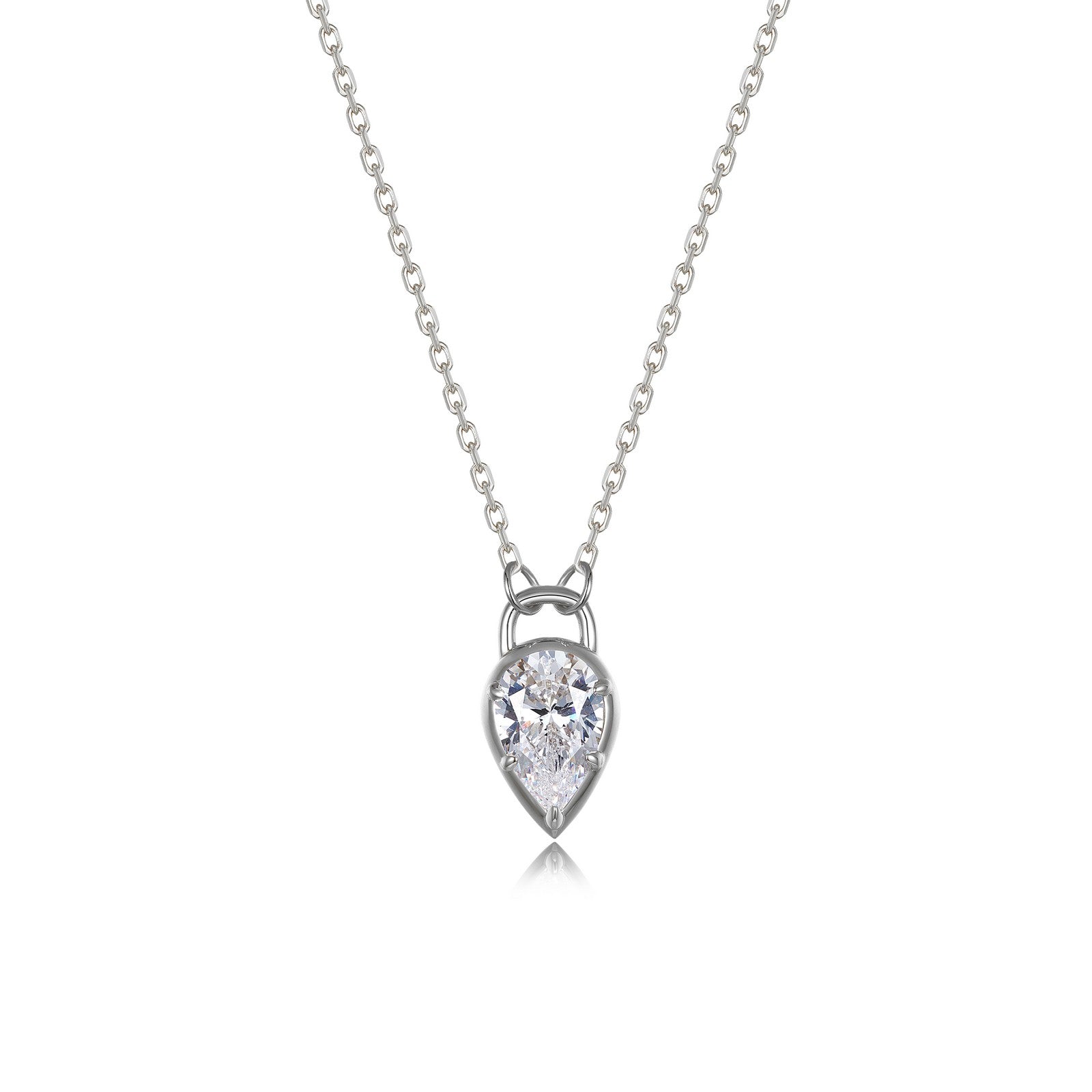 lafonn-pear-lock-necklace