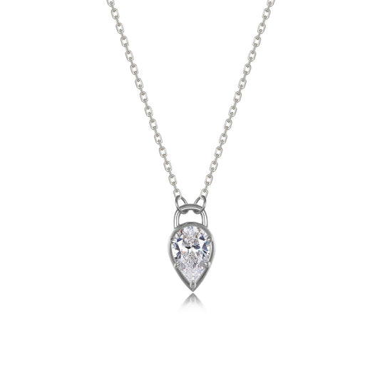 lafonn-pear-lock-necklace
