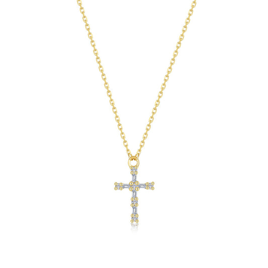 Lafonn Eden Baguette Cross Necklace