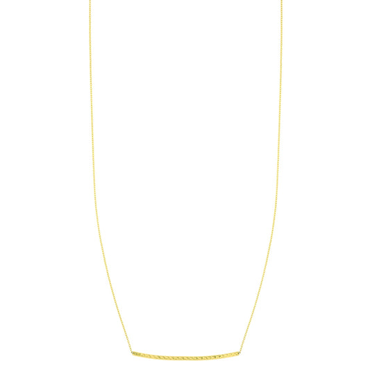 Royal Chain 14K Gold Diamond Cut Thin Bar Necklace N2488