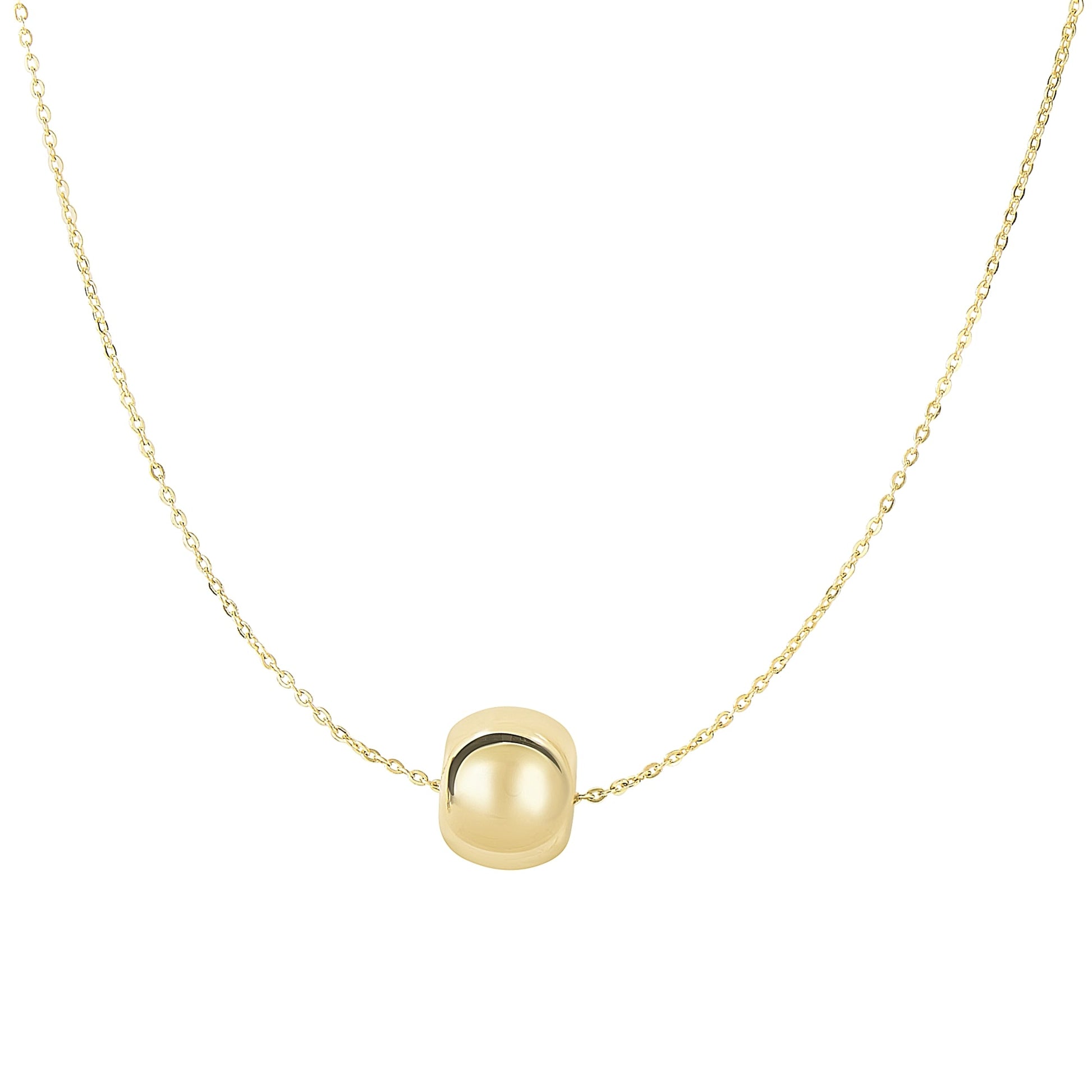 Royal Chain 14K Gold Polished Rondel Necklace N2632
