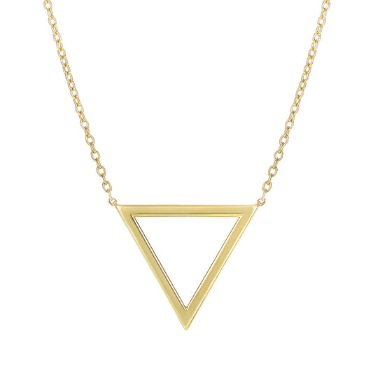 Royal Chain 14K Gold Polished Triangle Necklace N3228