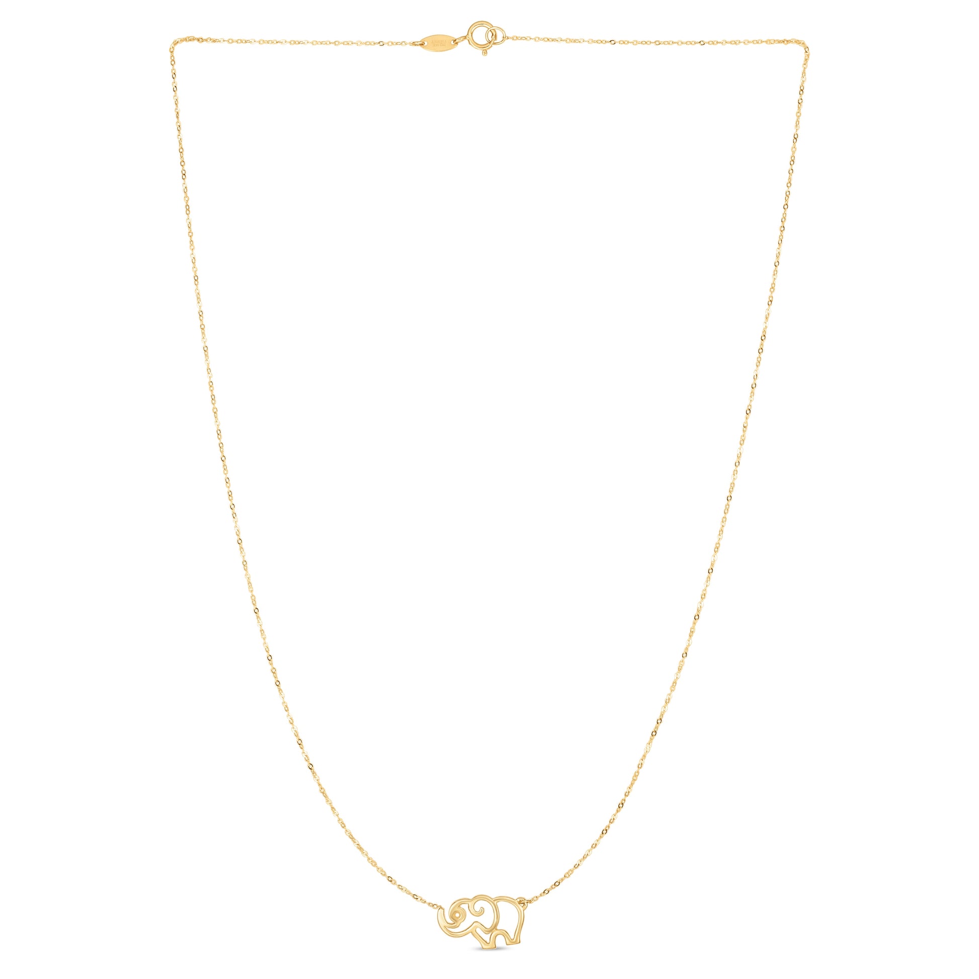 Royal Chain 14K Gold Elephant Necklace N3734