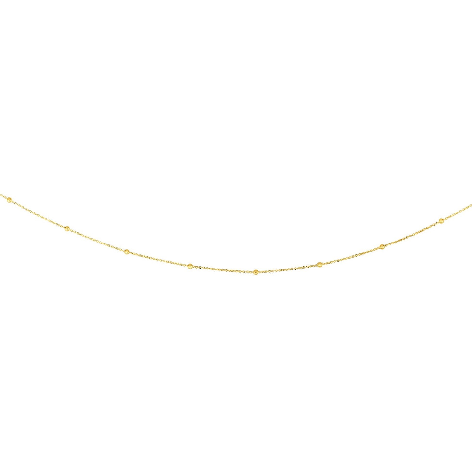 Royal Chain 14K Gold 1.8mm Polished Bead Saturn Chain NCK2780
