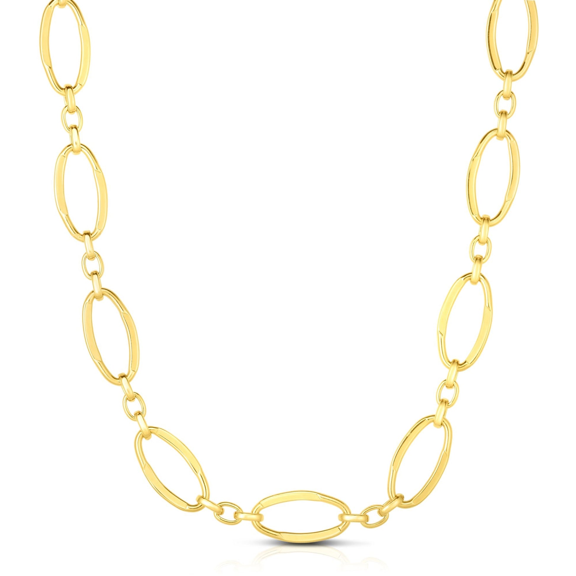 Royal Chain 14K Gold Polished Three Plus One Oval Link Chain NCK4728