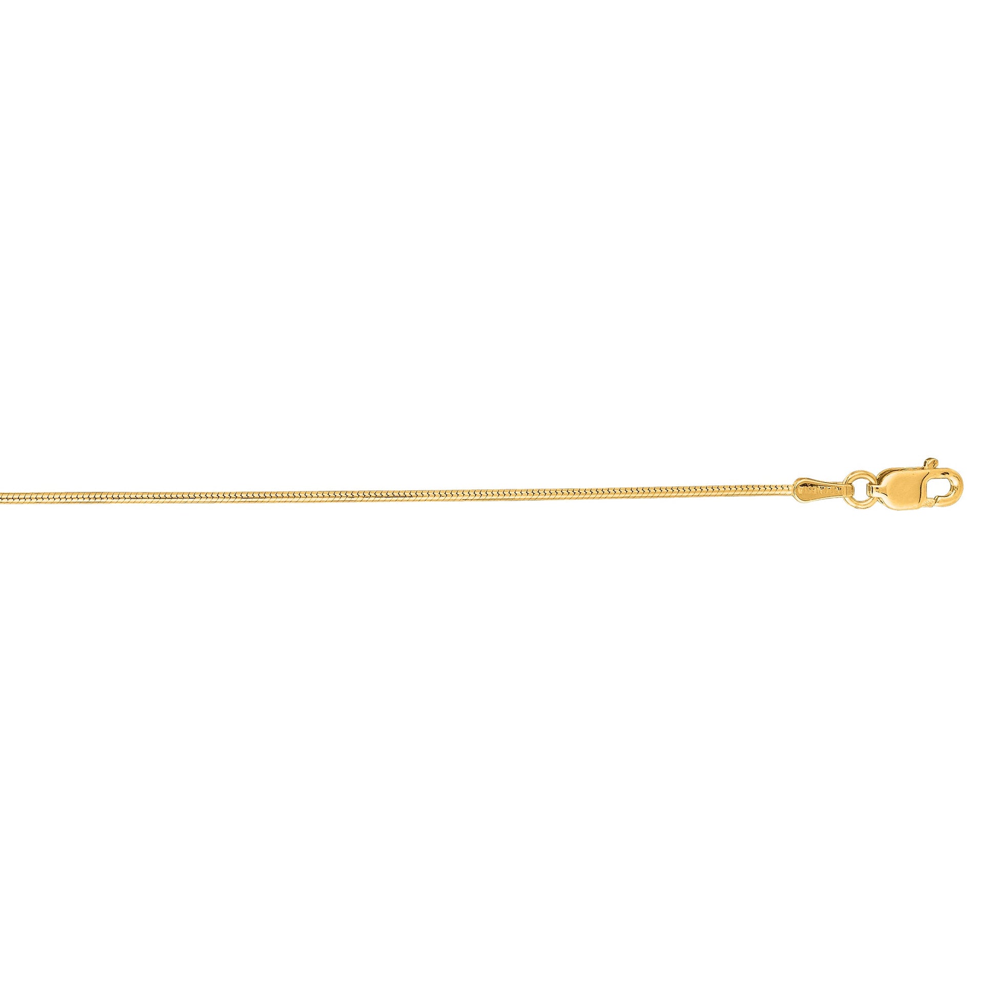Royal Chain 14K Gold .9mm Round Snake Chain NSNAKE1