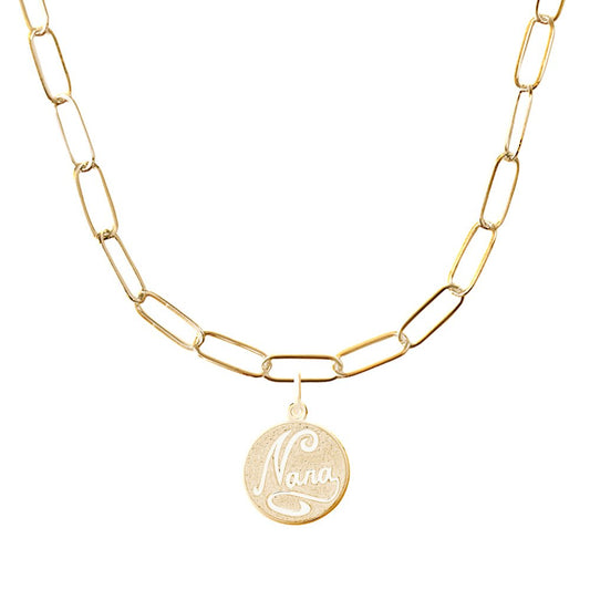 Nana Disc Necklace Set - Gold Plate, 21" Plate