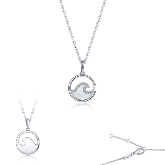 Lafonn Seafoam Mother Of Pearl Pendant Necklace