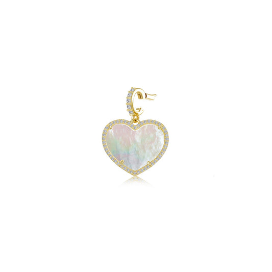 Lafonn Pearlescent Heart Pendant Charm