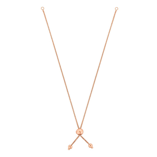 Royal Chain 14K Gold Round Wheat Chain with Ball Slide Friendship Bracelet PBRC1096