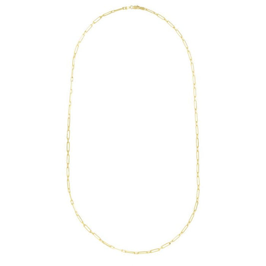 14K Alternating 2.8mm Paperclip Link Chain