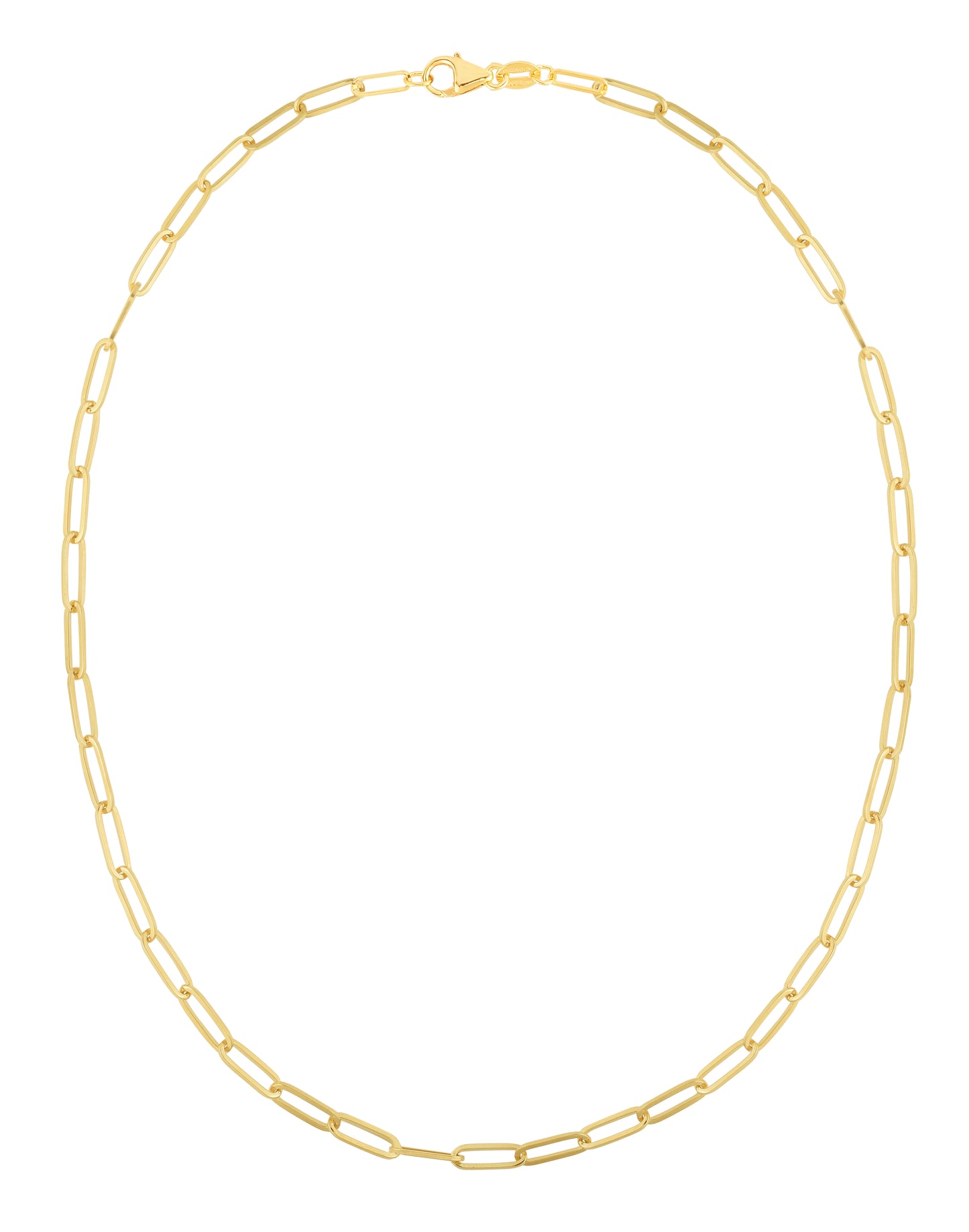 14K 4mm Paperclip Chain