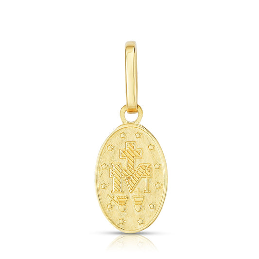 Royal Chain 14K Gold Miraculous Medal Religious Medal PD9336
