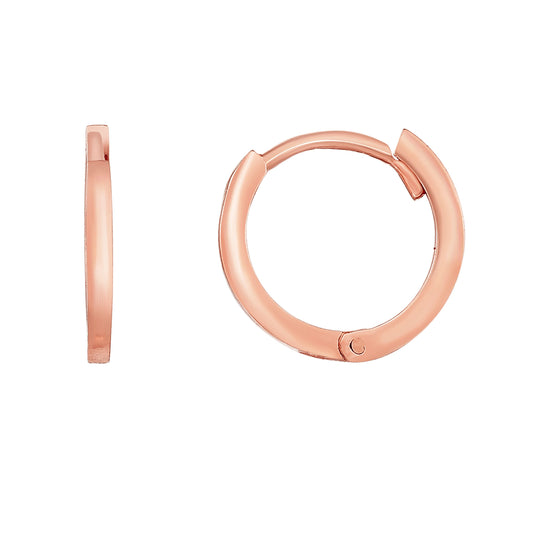 Royal Chain 14K Gold Thin Polished Huggie Earring ER10381
